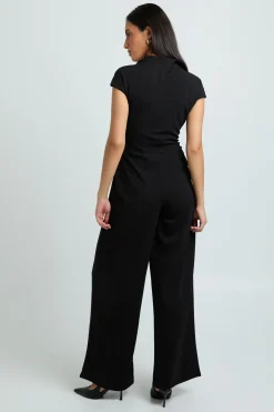 boohoo Combinaison Pantalon Large En Crêpe Jersey À Nœud Sur L'épaule<Femme Combinaisons Et Combishorts