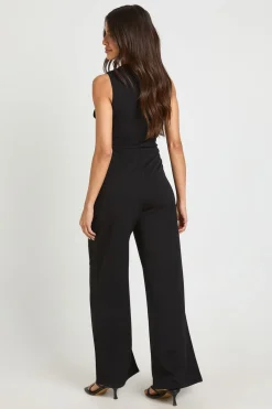 boohoo Combinaison Pantalon Large En Crêpe Jersey Avec Détail Doré<Femme Combinaisons Et Combishorts