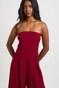 Combinaison Pantalon Large Extrême À Bandeau En Crêpe