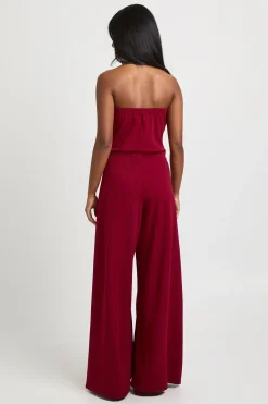 Combinaison Pantalon Large Extrême À Bandeau En Crêpe