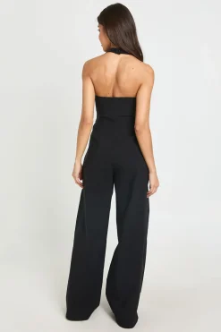 boohoo Combinaison Pantalon Large En Crêpe Jersey À Épaule Drapée<Femme Combinaisons Et Combishorts