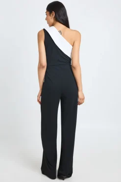 Combinaison-pantalon Large Monochrome Pour Femmes Grandes Tailles