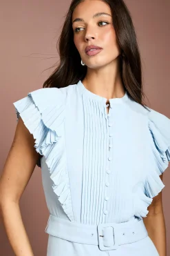 Combinaison-pantalon Large Plissée Boutonnée