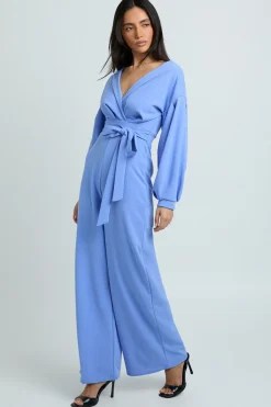 boohoo Combinaison Pantalon Large À Épaules Dénudées Et Devant Cache-cœur<Femme Combinaisons Et Combishorts