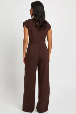 Combinaison Pantalon Large Taille Froncée Petite