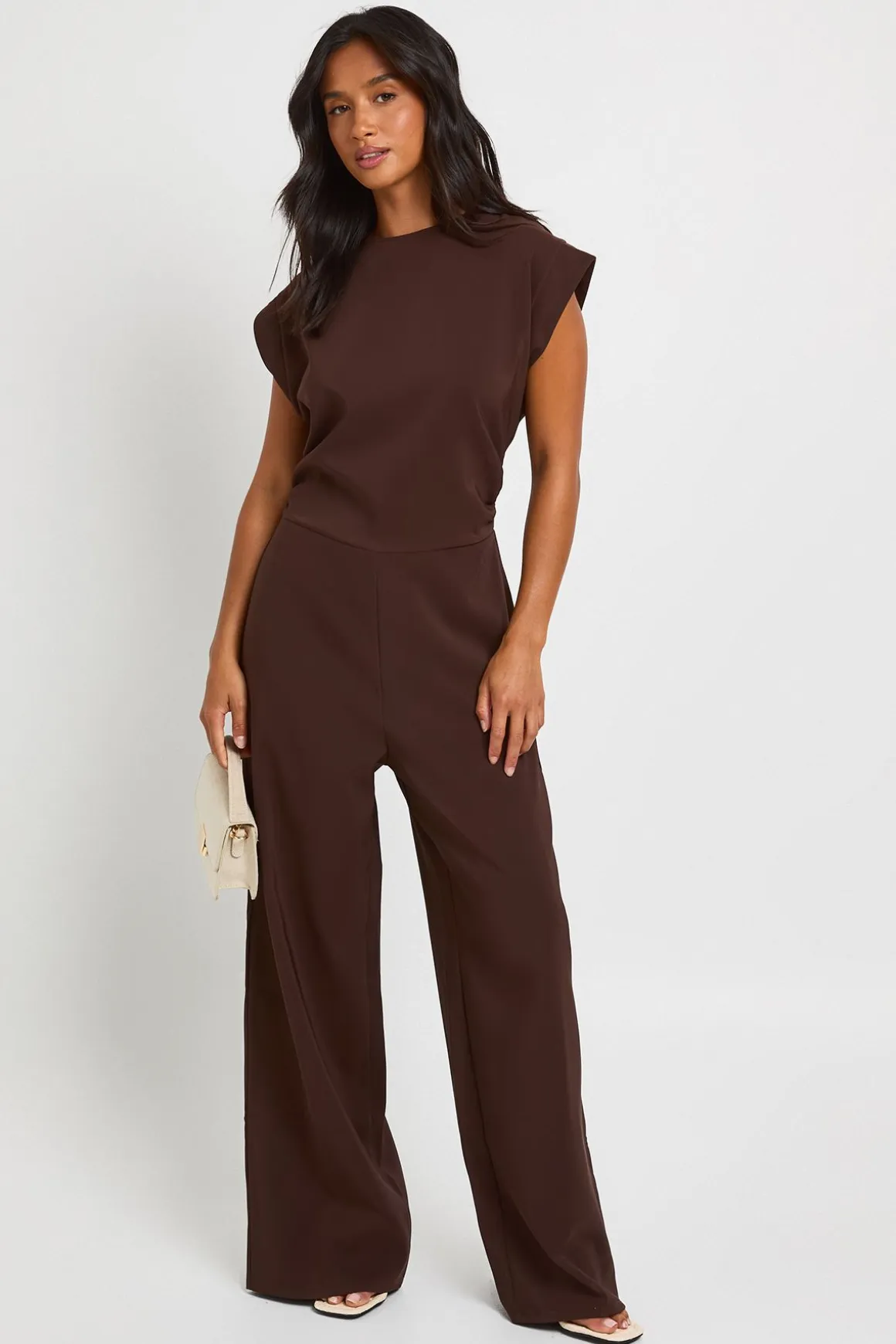 Combinaison Pantalon Large Taille Froncée Petite