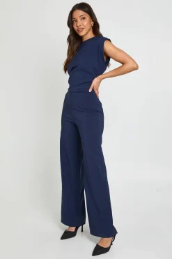 Combinaison Pantalon Large Taille Froncée