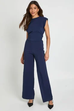 Combinaison Pantalon Large Taille Froncée