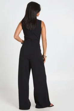 boohoo Combinaison Pantalon Petite Taille Haute Cintrée Col Montant Jambes Larges<Femme Combinaisons Et Combishorts