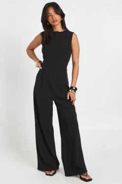 boohoo Combinaison Pantalon Petite Taille Haute Cintrée Col Montant Jambes Larges<Femme Combinaisons Et Combishorts