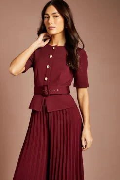 Coast Combinaison-pantalon Plissée En Bandage<Femme Combinaisons Et Combishorts|Looks Bordeaux