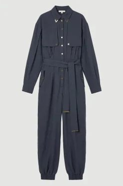 Combinaison-pantalon Tissée En Sergé Cupro Utilitaire Petite