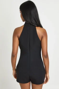 Combinaison Short Ajustée Col Montant Avec Découpe