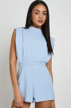 boohoo Combinaison-short Ajustée À Détails Plissés<Femme Tailleurs|Combinaisons Et Combishorts