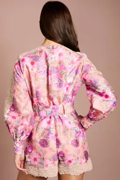 Combinaison-short En Coton À Imprimé Floral