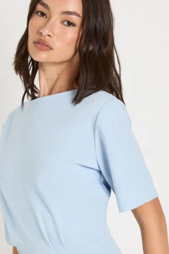 Combinaison-short En Crêpe Jersey À Manches Courtes
