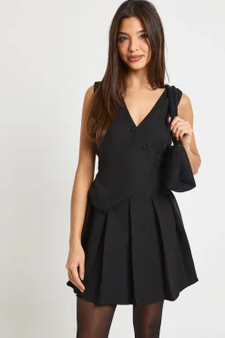 Combinaison-Short Plissée Style Gilet
