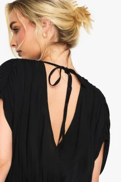 boohoo Combinaison superposée en étamine à décolleté plongeant<Femme Combinaisons Et Combishorts