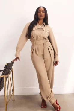 Combinaison Tissée À Revers Avec Détails Utilitaires