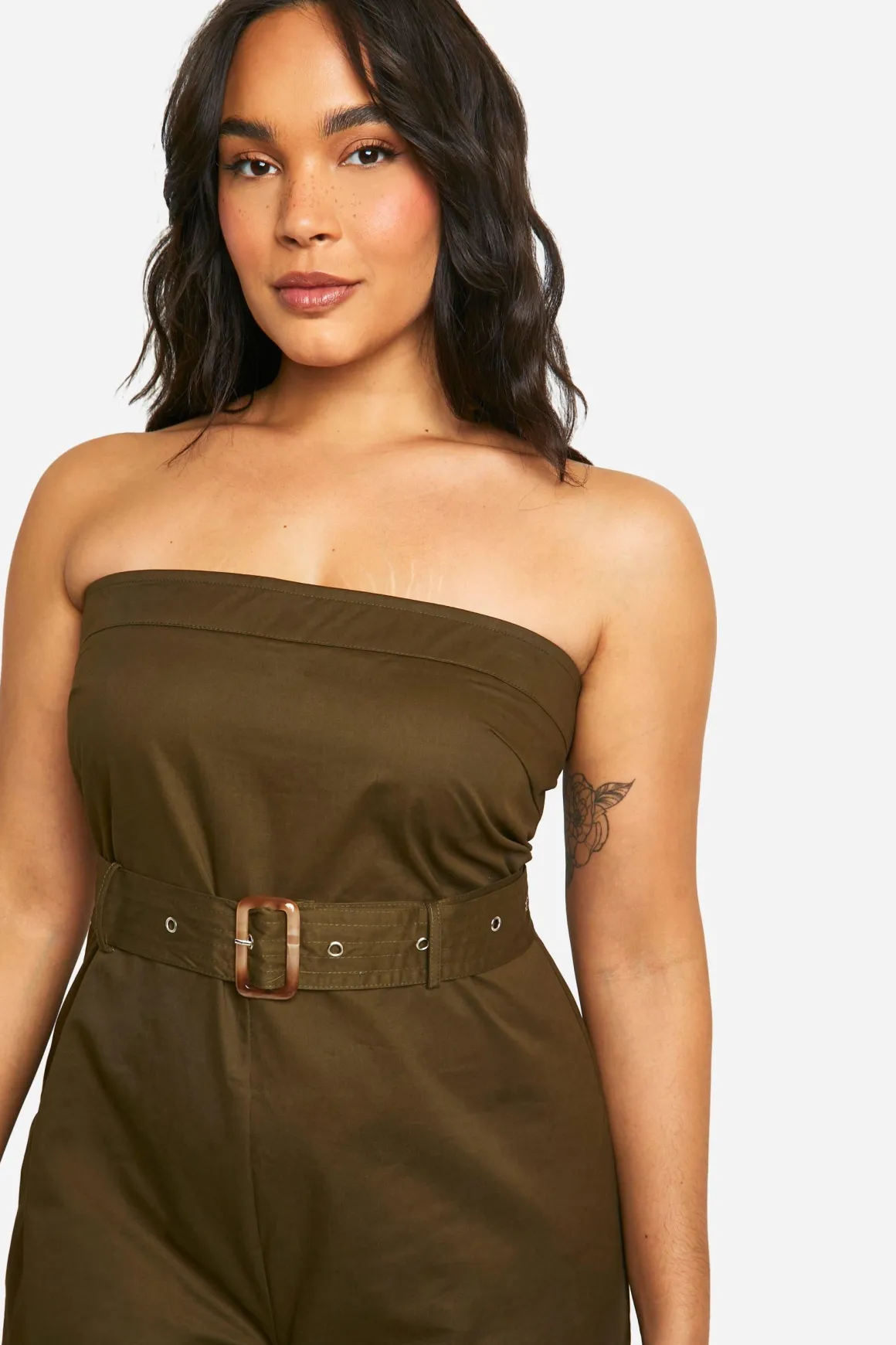 Combinaison utilitaire bandeau ceinturée grande taille