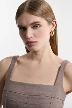 Combi-short Ajustée En Mélange De Laine