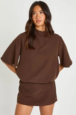 boohoo Combi-short Boxy Col Montant Avec Épaulettes<Femme Tailleurs|Combinaisons Et Combishorts