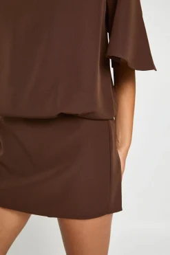 boohoo Combi-short Boxy Col Montant Avec Épaulettes<Femme Tailleurs|Combinaisons Et Combishorts