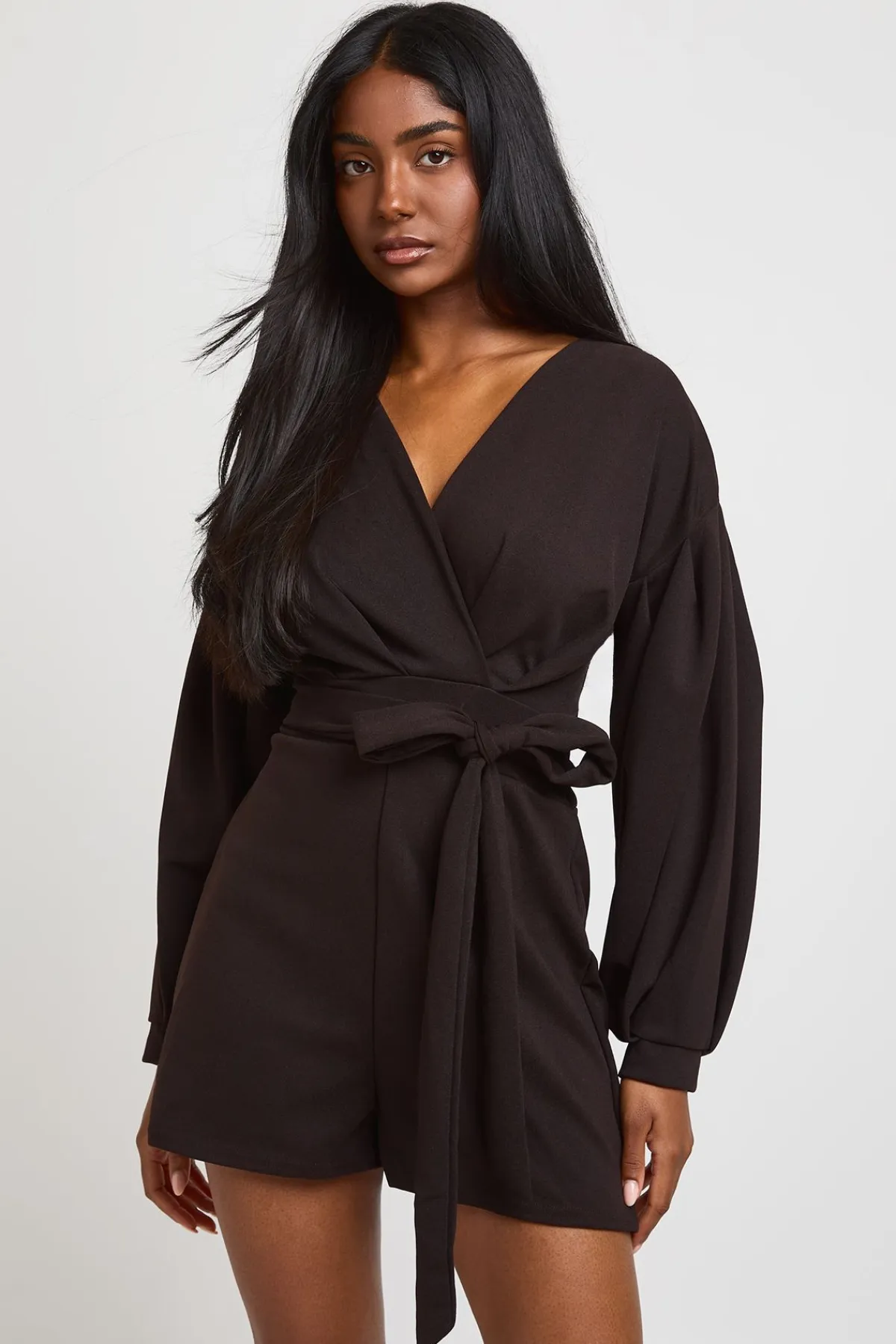 boohoo Combi-short Cache-cœur À Épaules Dénudées<Femme Combinaisons Et Combishorts