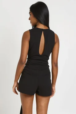 Combi-short Ceinturée Avec Détails Dorés