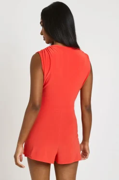 Combi-short Fluide À Drapé Frontal Toucher Doux