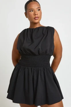 Combi-short Grande Taille À Taille Froncée