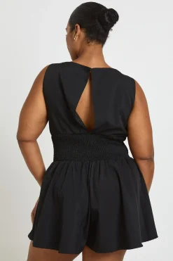 Combi-short Grande Taille À Taille Froncée