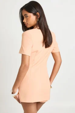 boohoo Combi-short Jupe-culotte Ajustée À Boutonnage Apparent<Femme Tailleurs|Combinaisons Et Combishorts