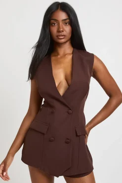 boohoo Combi-short Jupe-culotte Tailleur<Femme Tailleurs|Combinaisons Et Combishorts
