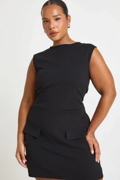 Combi-short Jupe Grande Taille Sans Manches Avec Détail De Poches