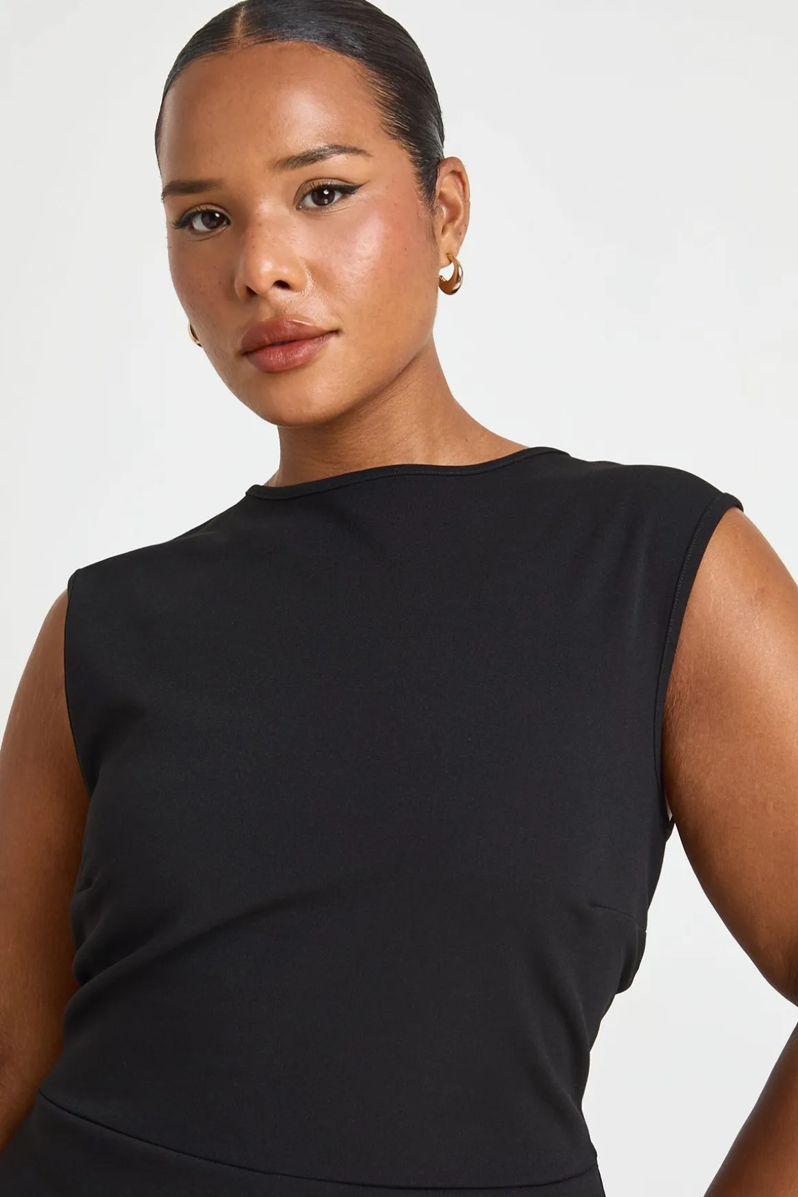 Combi-short Jupe Grande Taille Sans Manches Avec Détail De Poches