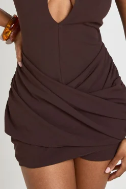 Combi-short À Manches Courtes Avec Détail Torsadé