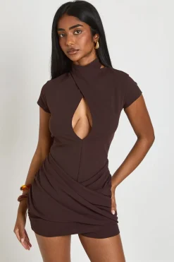 Combi-short À Manches Courtes Avec Détail Torsadé
