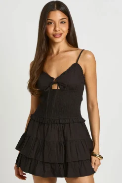 Combi-short Mini À Taille Froncée Et Buste Froncé