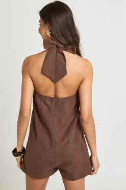 Combi-short Texturée À Col Montant