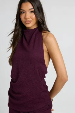 Combi-short Texturée À Double Épaisseur Avec Col Bénitier