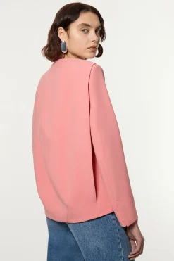 Compact Stretch Tailored Seam Detail Blazer