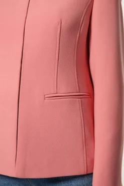 Compact Stretch Tailored Seam Detail Blazer