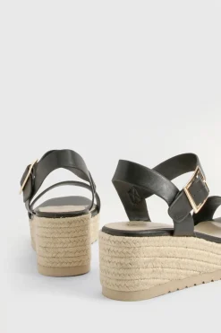 Compensées basses espadrille 2 parties