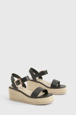 Compensées basses espadrille 2 parties