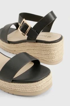 Compensées basses espadrille 2 parties