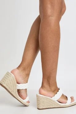boohoo Compensées Coupe Large À Détail Tressé< Chaussures À Talons|Sandales Compensées