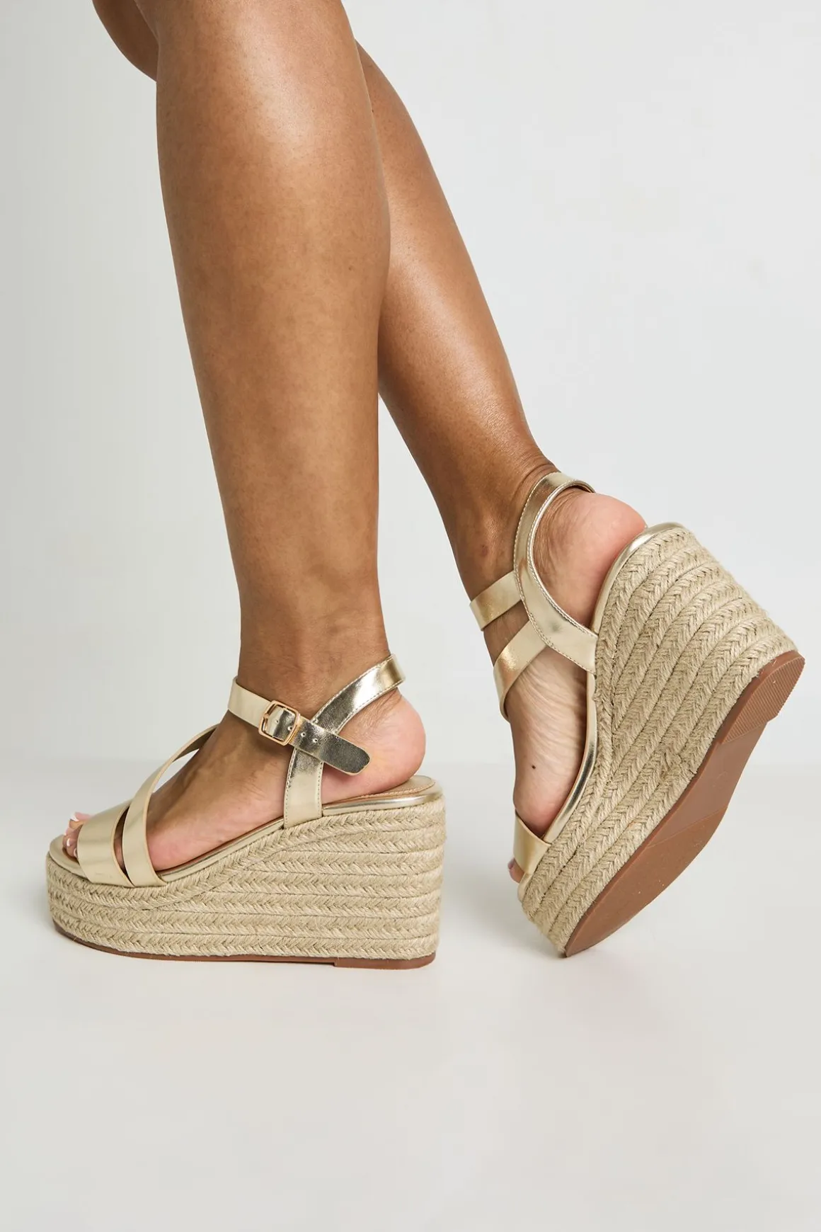 Compensées Espadrilles Asymétriques
