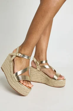 Compensées Espadrilles Asymétriques