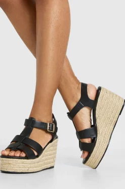 Compensées Espadrilles À Bride En T Plateforme